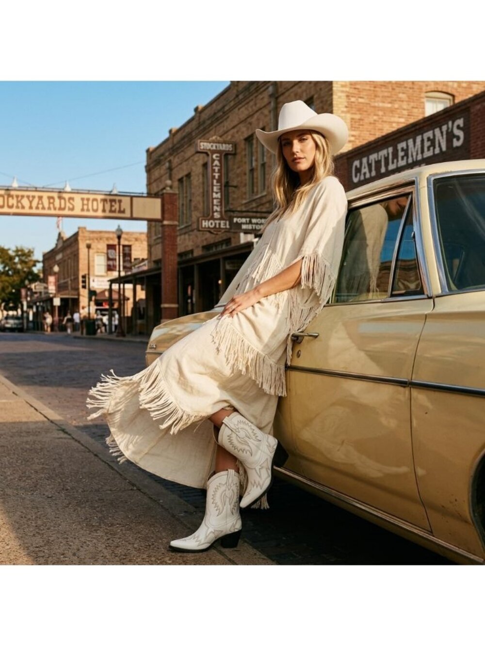Women's White Western Ankle Cowgirl Boots Chunky Pointed Toe Wide Calf Boots